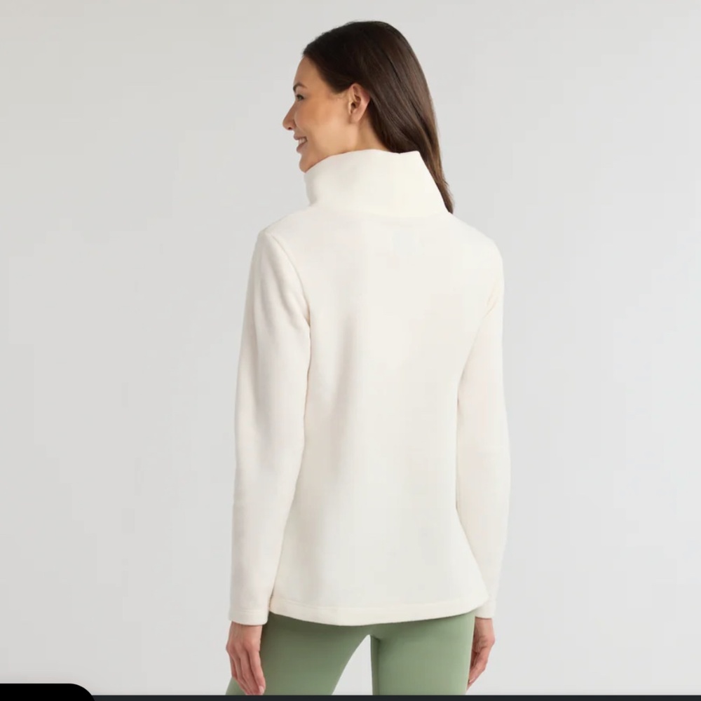 Dudley Stephens Xs Cobble Hill ?  turtleneck Cream vello fleece - Picture 2 of 5